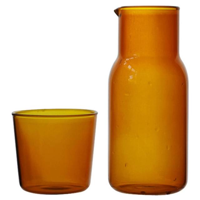 bedside water carafe - amber
