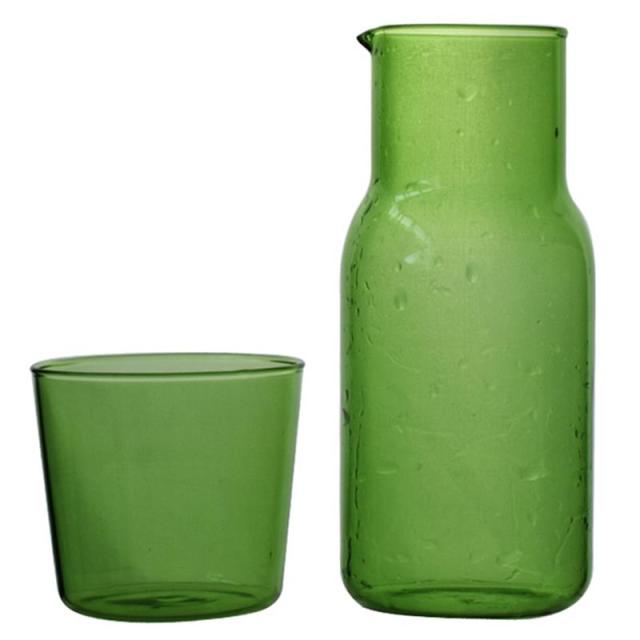 bedside water carafe - green