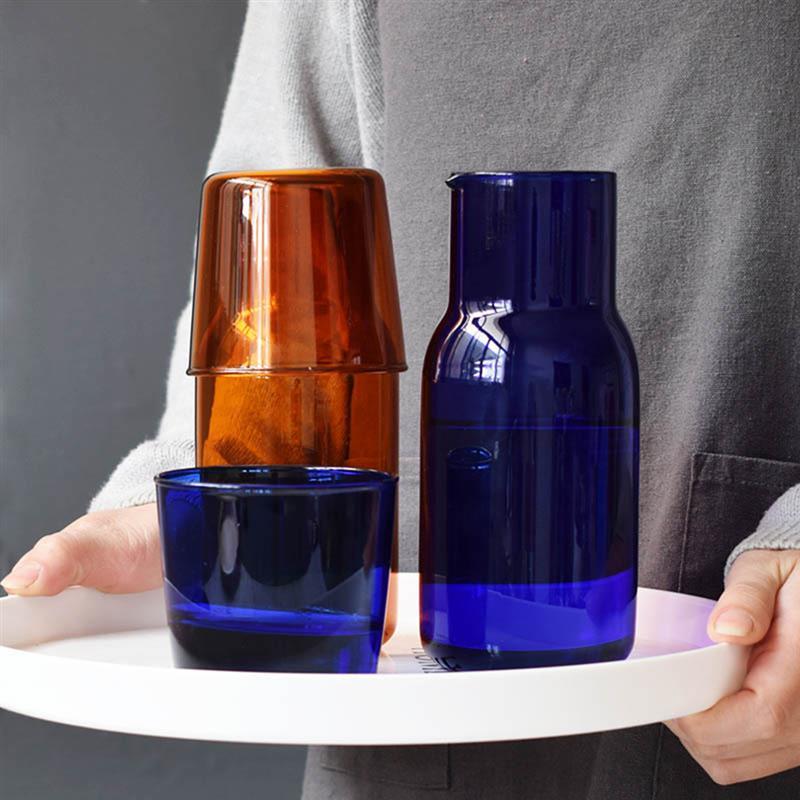 bedside water carafe - Blue and Amber
