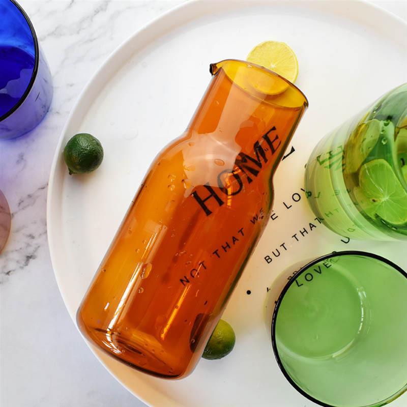 bedside water carafe - amber